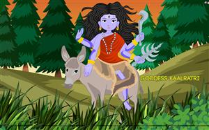 Goddess Kaalratri - worshipped on the seventh day of Navratri